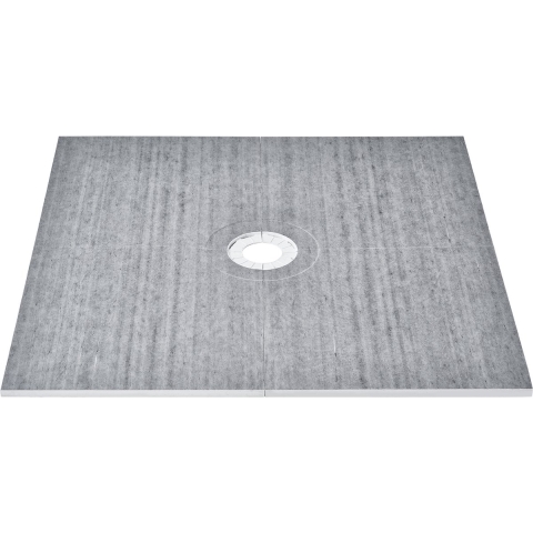 VEVOR Douchecabineset, 1828 x 1828 x 32 mm Grote douchebakset met centrale afvoer, Lichtgewicht EPS-douche-installatiesets met 2 waterdichte doeken, Douchebak-kantelstangen geschikt voor badkamer