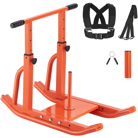 VEVOR Gewichtsslee Power Sled Krachttrainingslee met verstelbare handgreep om de snelheid te verbeteren bij atletische oefeningen, compatibel met 25/51 mm gewichtsschijven
