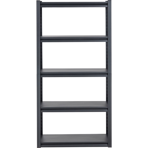 VEVOR Opslagrek, 907 kg, boutloze stelling, kelderstelling, zware verstelbare metalen werkplaatsstelling, 5 niveaus, 406,4 x 812,8 x 1600,2 mm, zware stelling voor keuken, werkplaats, kelder, magazijn, zwart