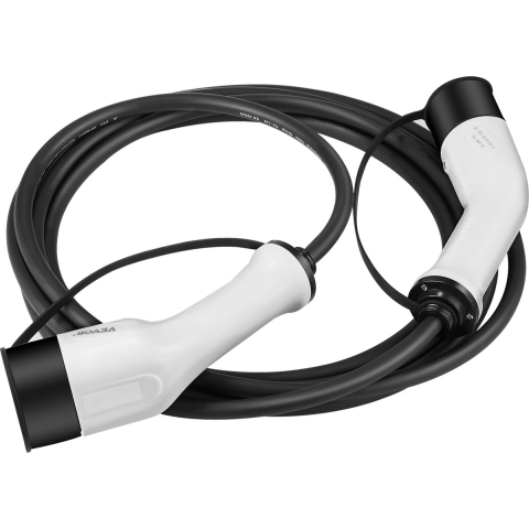 VEVOR Type 2 oplaadkabel voor elektrische auto's/hybride EV-oplaadkabel E-auto-oplaadkabel Wallbox 22 kW TPU-oplaadkabel 7 m kabellengte 3-fase AC 380 V Type 2 naar Type 2 waterdicht/stofdicht Compatibel met alle Type 2-modellen