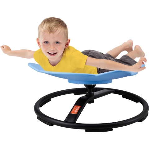 VEVOR Sensorische draaistoel voor kinderen, draagvermogen 100 kg, 360° draaistoel, sensorische speelgoedstoel voor autistische kinderen, draaistoel voor coördinatie, evenwicht, basis met olifantmotief blauw