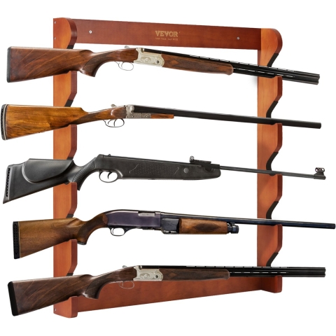 VEVOR Wapenrek voor Wapenopslag, 5 Geweren Geweerhouder Wapenkluis Accessoires voor Geweren en Hagelgeweren, Wapenhouder in Wapenkast, Hagelgeweersteun Draagvermogen 60 kg
