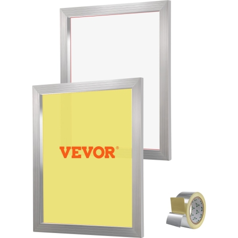 VEVOR Zeefdrukset 2 stuks aluminium zeefdrukraam, 20x24 inch zeefdrukraam met 230 mesh, hoogspanningsnylongaas en afdichttape voor T-shirts, doe-het-zelf-afdrukken etc.