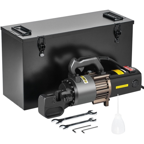 VEVOR elektrische hydraulische boutenschaar, 2000W wapeningsstaalknipper, knipt tot 5-25 mm wapeningsstaal in 2,5-3 seconden, wapeningsstaalknipper met oliehoudende accessoires, zwart