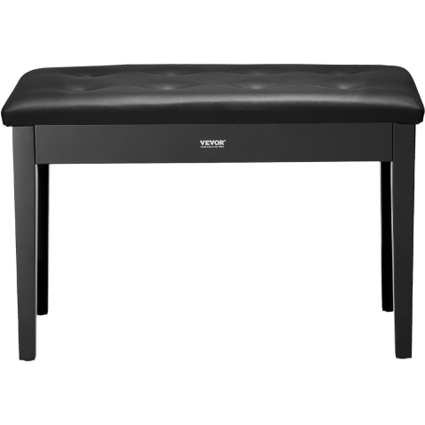 VEVOR Pianokruk 750 x 355 x 490 mm, Pianobank, Pianostoel met hoogwaardige bekleding, Opbergvak voor muziekboeken, Houten pianobank, Krukzitting, Voor kaptafel en woonkamer
