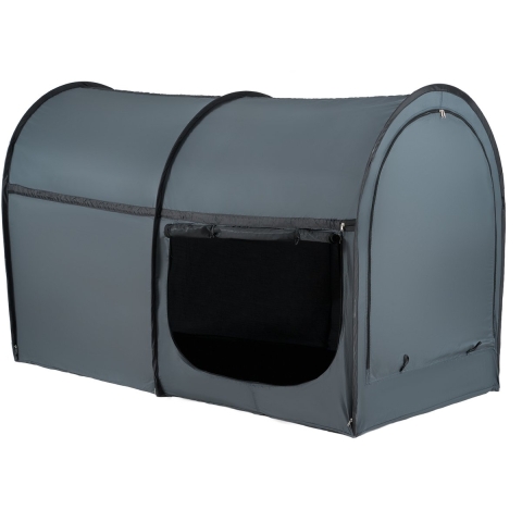 VEVOR Bedtent, Pongee-stof, ademende droomtent met 4 deuren en 0,28 inch dikke vezelstokken voor privacy naast het bed, volledige lichtwerende bedhemel, geschikt voor speelhuisjes voor kinderen en slaaptenten voor volwassenen