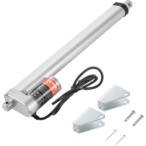 VEVOR 1000N Lineaire actuator DC 12V lineaire aandrijving IP54 elektrische lineaire motor 300 mm slaglengte Geluidsniveau ≤50 dB Elektrische deuropener 14 mm/s rijsnelheid Lineaire technologie Aanpassingsaandrijving