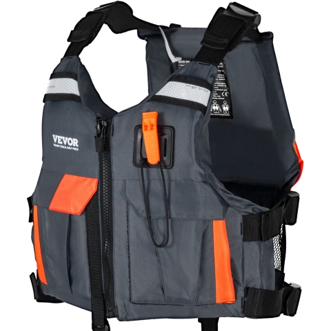 VEVOR Water Sports Life Jacket (PFD), waterdicht nylon reddingsvest met 80N drijfvermogen, reddingsvest/jack voor alle wateractiviteiten - vissen, kajakken, surfen en meer, heren- en damesmaat