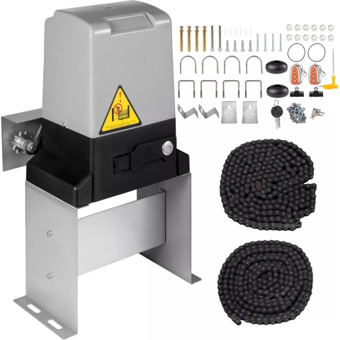 VEVOR Automatische schuifdeuropener 1500 kg Infraroodsensor Afstandsbediening Bereik 70 m voor voordeur