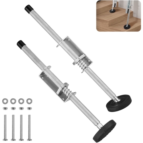 VEVOR Ladder Leveler, 20 inch staal, 250 kg laadvermogen, ladder leveling tool, stijgkegel, trapladder stabilisator met opbergruimte, eenvoudig te gebruiken voor alle oppervlakken, verlengladder accessoire voor oneffen vloeren