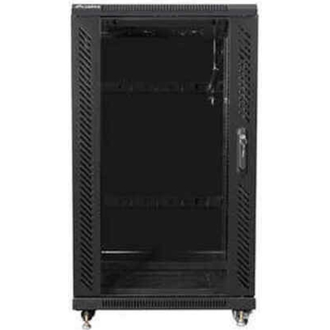Lanberg FF01-6622-12B rack 22U Vrijstaande rek Zwart