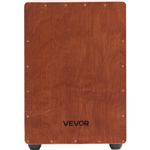 VEVOR Cajon Box Drum met interne snarenmaten, lichtgewicht houten drumkist, draagbaar drummuziekinstrument met siliconen voetjes, afgeronde randen, voor beginners en professionals, 305 x 305 x 430 mm
