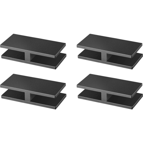 VEVOR Glasklem, 4-pack rechthoekige glazen balustradebeugel voor 0,31"-0,47" gehard glas, 304 roestvrijstalen glasmontageklem, 0,2" dikke glazen plankbeugel voor balkon, tuin, zwembad, trap