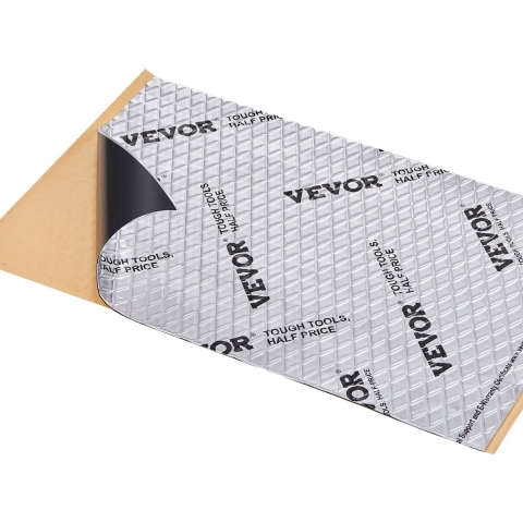 VEVOR 34-delige set isolatiematten voor auto's, 3,3 m², geluidswerende matten, 248,9 x 398,8 mm, voertuigisolatie, 80 mil (2 mm) dik, aluminiumfolie, geluidsisolerende mat, hittebestendig, geluidswering, akoestische isolatie, geluidsisolatie