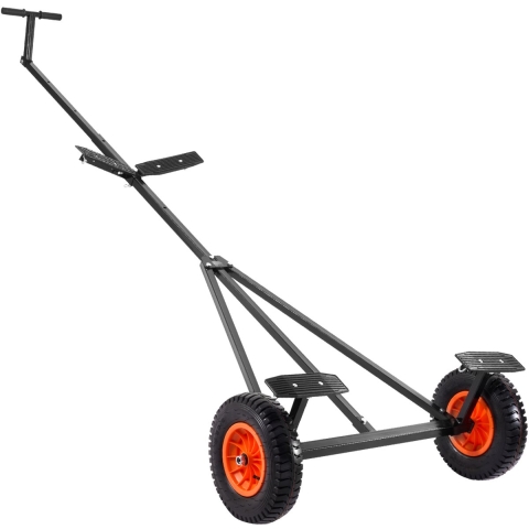 VEVOR Boottrailer Transportkar, Manoeuvreerhulp Trailer, Laadvermogen 190 kg, 40 cm Luchtbanden, Koolstofstaal, Antislipbeugel, Voor het verplaatsen van kajaks, motorboten en visboten
