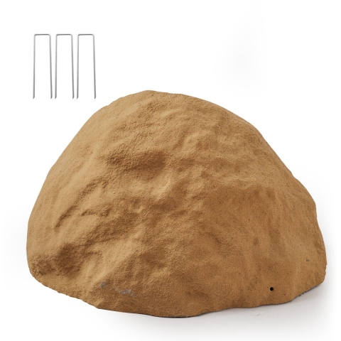 VEVOR Cover Rock, kunstmatige stenen afdekking voor buitengebruik, tuinrots, lichtgewicht en weerbestendige kunstmatige rots voor landschapsarchitectuur, tuin- en erfdecoratie, zandbruin, maat M