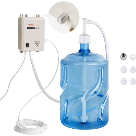 VEVOR Flessenwaterpompsysteem 5 Gallon Dispensersysteem, Automatische elektrische waterdispenser, Waterkanpomp met enkele inlaat, Compatibel met koffie-/theezetapparaten, koelkasten