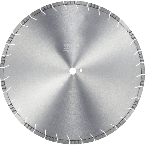 VEVOR Diamantzaagblad Betonzaagblad 50 cm voor nat of droog werk, 12 mm diamantsegmentzaagblad met schuine tanden, middengatdiameter 25,4 mm, voor beton, cementplaten, tegels, bakstenen