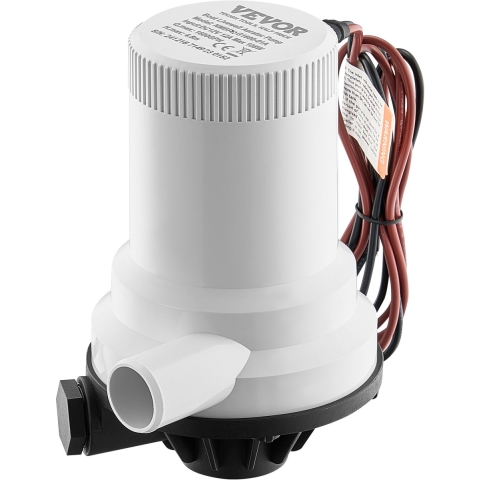 VEVOR 12V 1600 GPH Rechte Livewell-beluchterpomp voor boten met dubbele inlaat, ABA-behuizing, verwijderbare motorcartridge, corrosiebestendige Livewell-beluchterpomp voor zoet en zout water