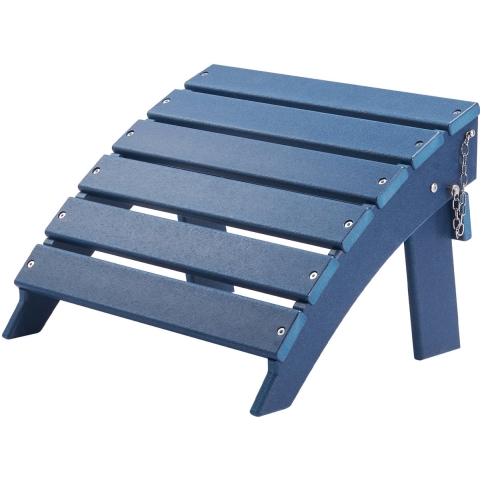 VEVOR Voetenbank voor Adirondack Stoelen, 400x480x330 mm, Opvouwbare Adirondack Voetenbank van HDPE Kunststof, Tuinstoel Veelgebruikt voor Buiten, Veranda, Zwembad, Gazon, Achtertuin, Blauw