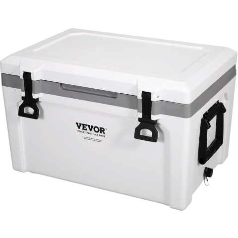 VEVOR Passieve Koelbox 57,26 L, Geïsoleerde Koelbox Camping Thermobox 45-50 Blikjes, Campingbox Koelkast met Mand, Geïsoleerde Koelbox Draagbaar, Koelbox Multifunctionele Koelbox