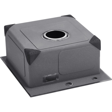 VEVOR Keukenspoelbak Inbouwspoelbak 40 cm Gemaakt van roestvrij staal Opzetspoelbakken, Enkele kom met accessoires, Huishoudelijke spoelbak voor RV Prep Keukenbar (Zwart)