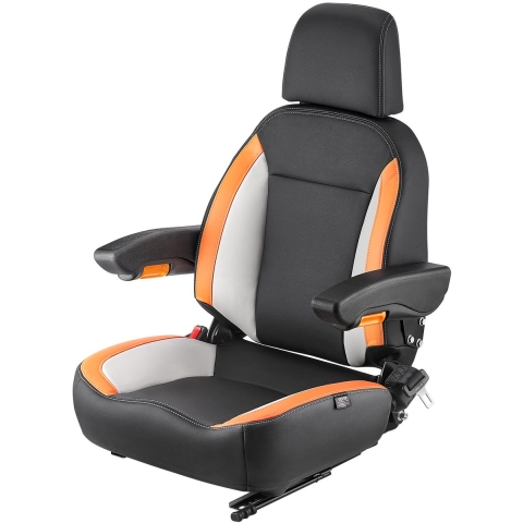 VEVOR Universele Heftruckstoel 520x590x820 mm, Tractorstoel, Tractorstoel, Heftruckstoel, Veilige Tractorstoel met Microschakelaar, Ergonomische Grasmaaierstoel voor Schranklader, Bulldozer