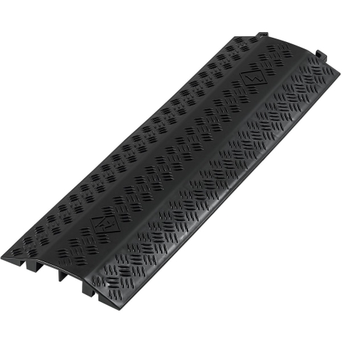 VEVOR 975 mm kabelbeschermer, 7938 kg/as draagvermogen, robuuste PP-overrijbeveiliging, struikelbeveiliging, vloerbedekking, voor ruimtes met hoge drempels, thuis, kantoor, magazijn, 1 verpakking