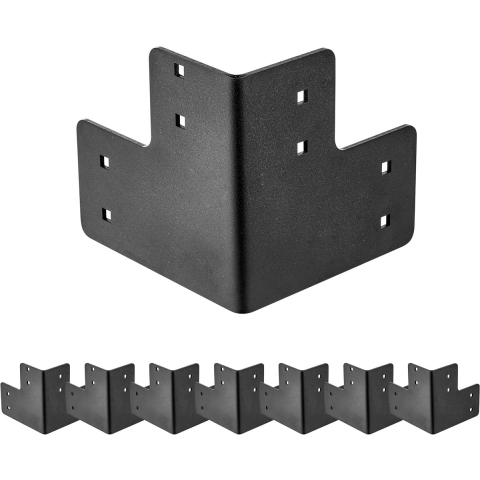 VEVOR 8-delige werkbankbeugel, hoekbeugelset, draagvermogen 1000 kg, werkbankhoekbeugel met schroeven, hoekbeugels voor werkbank met dekrand, bureau en werkplaatstafelplatform