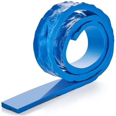 VEVOR Betonstempel, 91" x 3" Betonmallen, Rechthoekige polyurethaan stempel, Mat met stenen tegelsstructuur, Afdruk van leisteenvloer, Naadloze stempelmat, Betontextuurhuid voor decoratieve buitenruimtes, Blauw