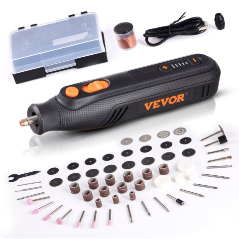 VEVOR Snoerloze Rotary Tool Multitool 1 uur snel opladen Rotary Tool 4V Set met 118 accessoires Variabele snelheid 5000-25000RPM voor snijden, graveren, slijpen en polijsten