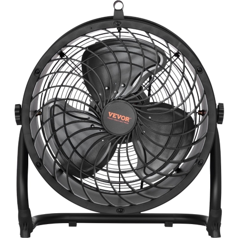 VEVOR Staande ventilator, 3-snelheden windmachine, 355,6 mm, 360° kantelbaar, 7,2 m/s luchtstroom, grote metalen ventilator, voor thuis, sportschool, kantoor, garage en commerciële ruimtes