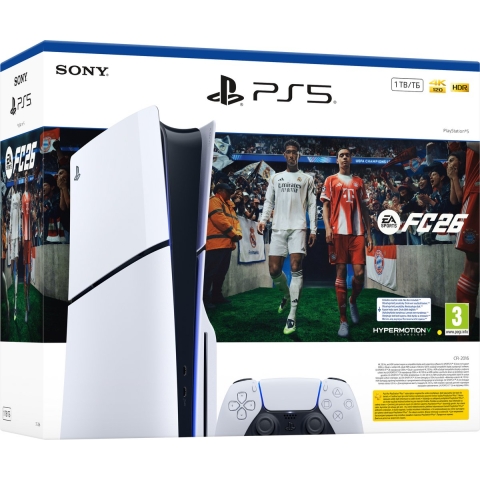 Sony PlayStation 5 + EA Sports FC 26 Bundle 1 TB Wifi Zwart, Wit