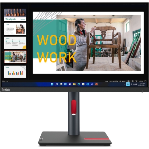 Lenovo ThinkVision P24q-30 LED display 60,5 cm (23.8") 2560 x 1440 Pixels Quad HD Zwart