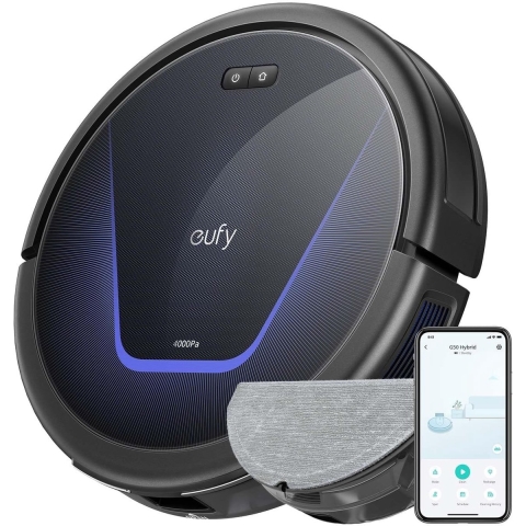 Eufy G50 Hybrid robotstofzuiger 0,4 l Zakloos Zwart