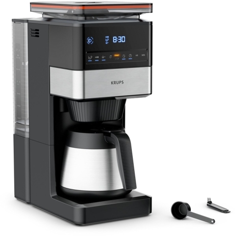 Krups Grind Aroma XL KT8428 - Filterkoffiezetapparaat - Ingebouwde molen 15 kopjes - Zwart Roestvrijstaal