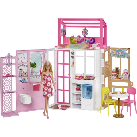 Barbie Poppenhuis - Vervoerbaar - Barbie - OneSize - Poppenhuis