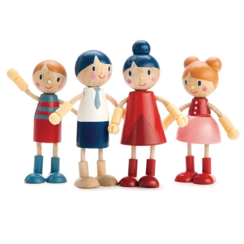 Tender Leaf Houten Speelgoed - Poppenhuisfiguren - Familie - Tender Leaf - OneSize - Speelgoedfiguur