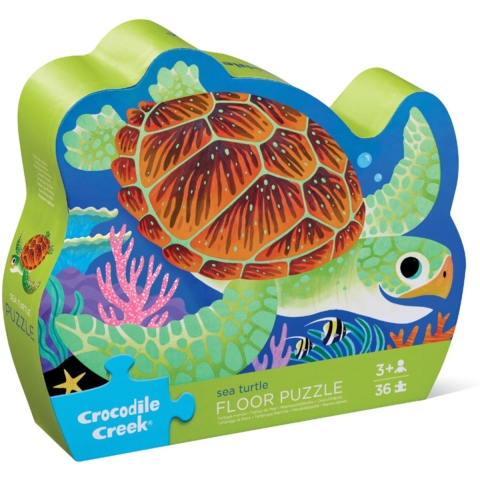 Crocodile Creek Vloerpuzzel - 36 Bakstenen - Sea Turtle - Crocodile Creek - OneSize - Puzzel