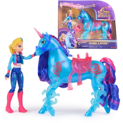 Unicorn Academy Speelgoedfiguren - 13,5 cm - Isabel & River - Unicorn Academy - OneSize - Speelgoedfiguur