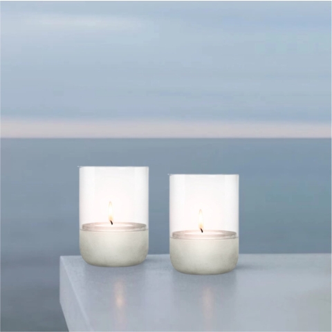 Blomus Calma Waxinelichthouder S Light Gray