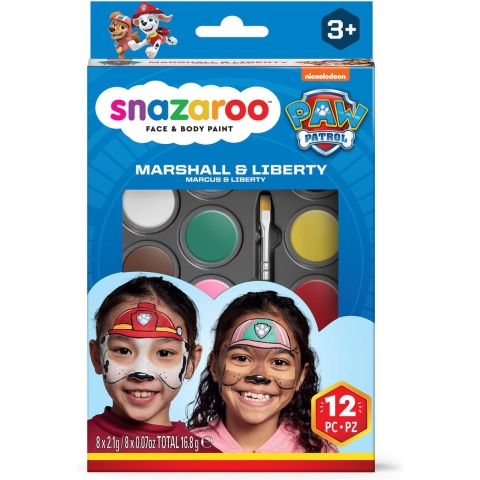 Snazaroo Schmink - 8 Kleuren - Paw Patrol Marshall & Libert - Snazaroo - OneSize - Schminck