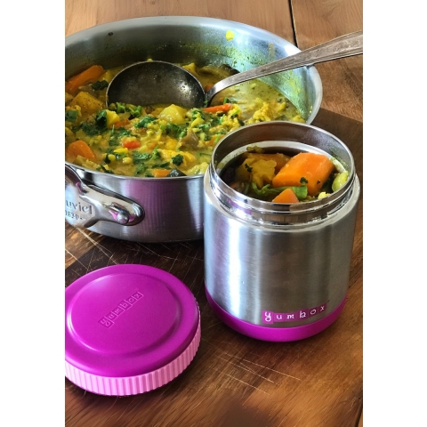 Yumbox Thermo Kom m. Lepel/Lint - 420 ml - Bijoux Purple - Yumbox - OneSize - Broodtrommels