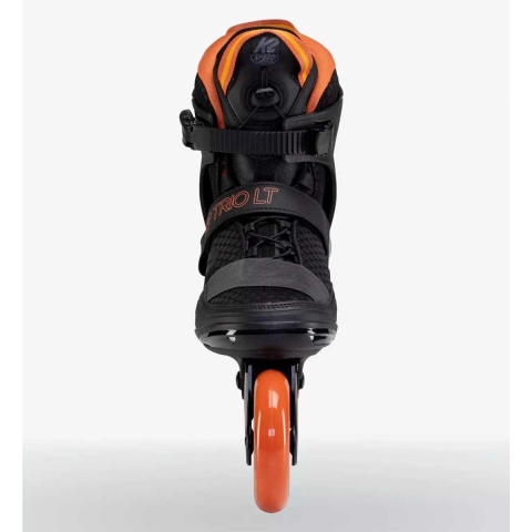 K2 Rolschaatsen - Trio LT 100 M - Zwart/Oranje - Skeelers - K2 - 44 - Rolschaatsen