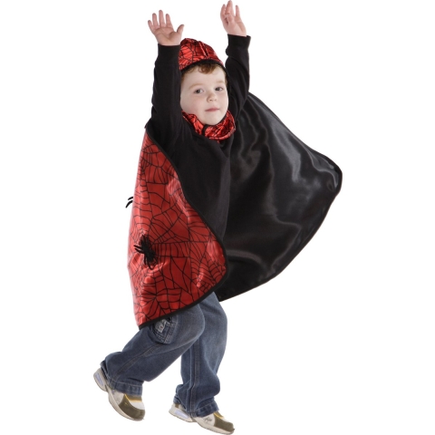 Great Pretenders Kostuum - Spin/Vleermuis - Rood/Zwart - Great Pretenders - 4-6 jaar (104-116) - Kostuum