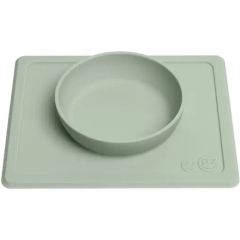 EzPz Happy Mini Bowl - Silicone - Dusty Groen - EzPz - OneSize - Borden