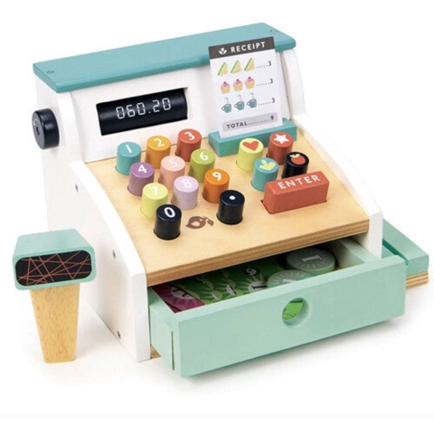 Tender Leaf Houten Speelgoed - Kassa - 22 Onderdelen - Wit - Tender Leaf - OneSize - Speelgoed