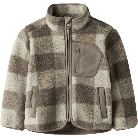 Name It Fleece Jas - NmmMonico - Fossiel - Name It - 5 jaar (110) - Fleece Jassen