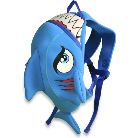 Crazy Safety Kleuterrugzak - Shark - Blauw - Crazy Safety - OneSize - Kleuterrugzakken