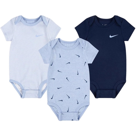 Nike Rompers s/s - 3-pack - Kobalt Bliss Heather - Nike - 6 mnd - Romper S/S